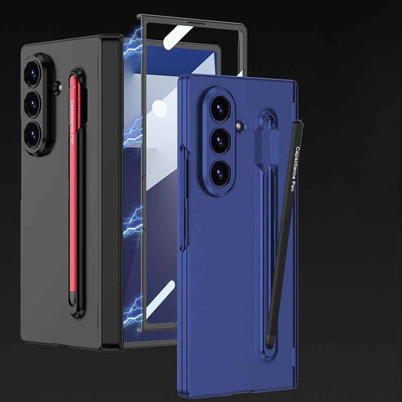 Suitable for Samsung Zfold7 Mobile Phone Case Ultra-thin Integrated Pen Slot Flip Cover Folding Screen Matte Protective Cover