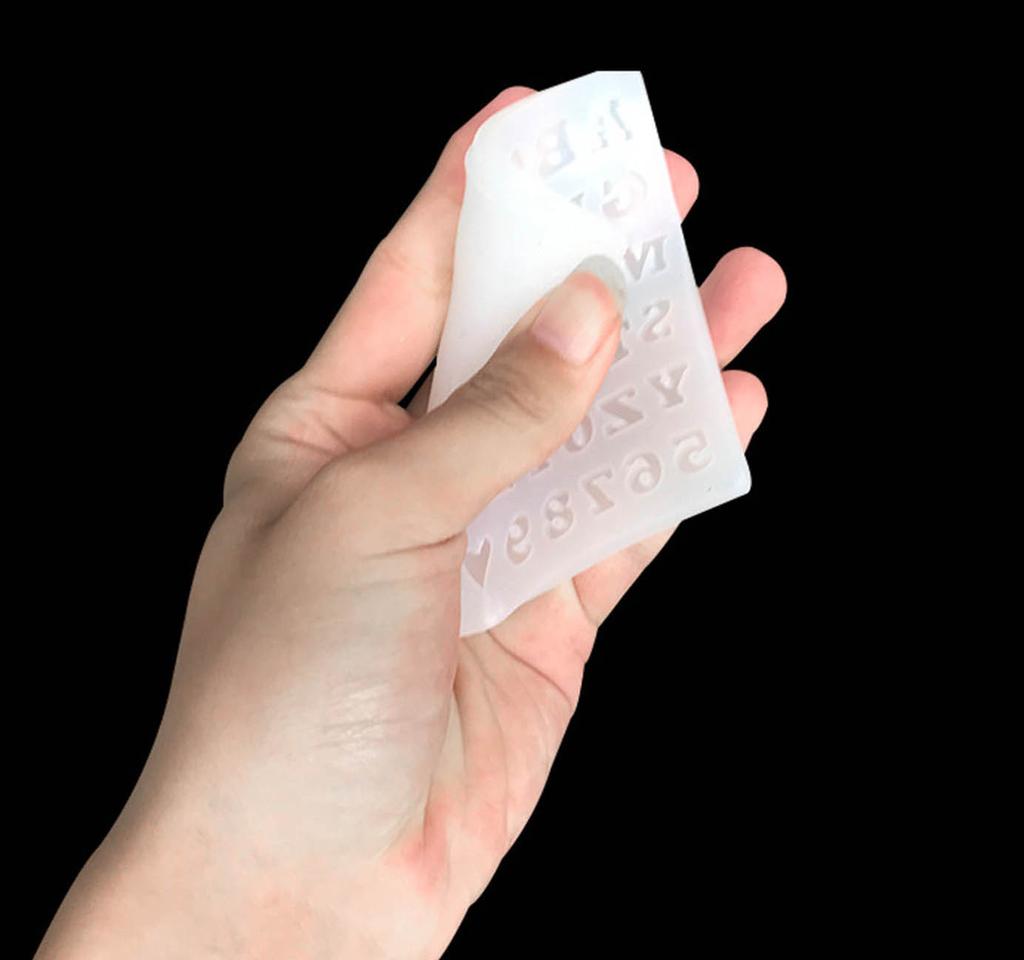 A-Z English Letter Resin Mold Mini 0-9 Number Silicone Molds for Jewelry Making Decors Ornament Resin Molds DIY Crafts