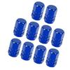 ACROPIX 10pcs Car Tire Stem Valve Cap Tire Cap Wheel Valve Cover Tire Cap Hexagon Dustproof Aluminum Alloy Navy Blue