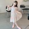 Girls Summer Floral French Full Swing Dress for Big Kids