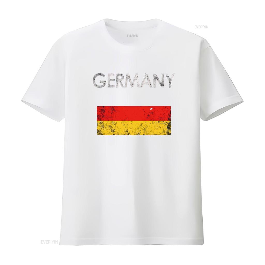 Womens Vintage Germany German Flag Pride T Shirt Black Large Vintage Washed Top For Everyday Wear Casual Designer Clothes