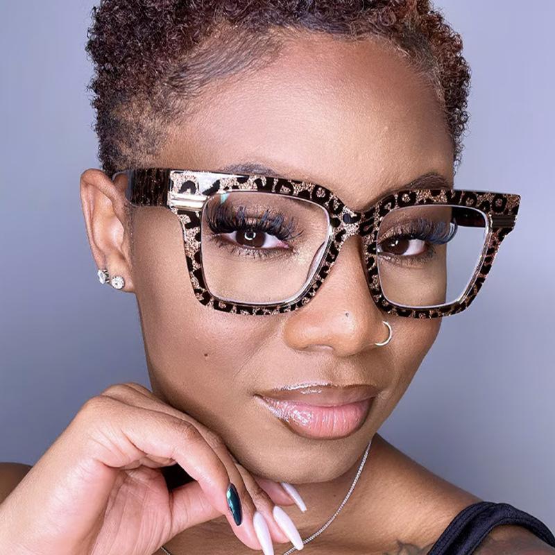 Fashion Square Large Frame Flat Mirror 2025 New Anti Blue Light European and American Eyeglass Frame Fashion Ins Eyeglass Frame