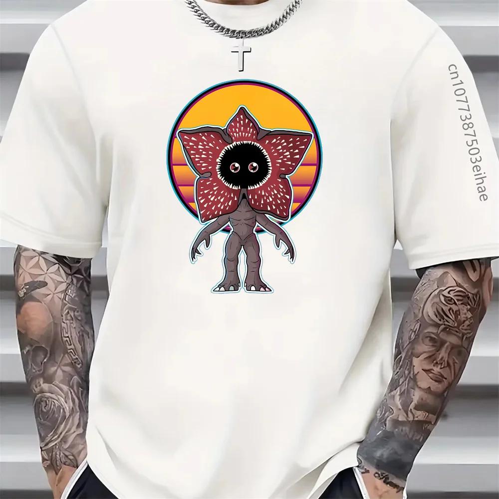 Stranger Things American-style Retro Cotton T-shirt - Suitable for Adults and Children, Loose Fit, Versatile and Fashionable Top