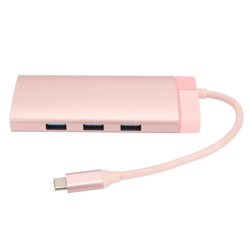 6 in 1 Docking Station Type C to PD 3USB3.0 High Definition Multimedia Interface RJ45 Expansion Dock