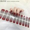 Custom Logo Semi Cured Gel Nail Sticker Waterproof Full Cover Gel Nail Wraps
