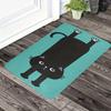 1Pcs Anti Fatigue Kitchen Rugs, Lazy Waist Cat Print Waterproof Non-Slip Thick Cushioned Kitchen Mat Heavy Duty Comfort Standing Mat for Kitchen
