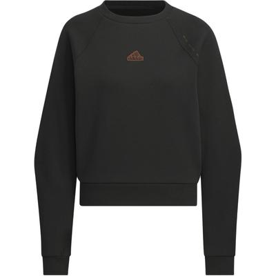 Sweatshirt à col rond technique pour femme Sweatshirt Noir JJ1107