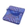 Women Exquisite Silk Jewelry Organizer New Chinese Style Embroidery Jewelry Storage Bag Wave Flower Zipper Bag