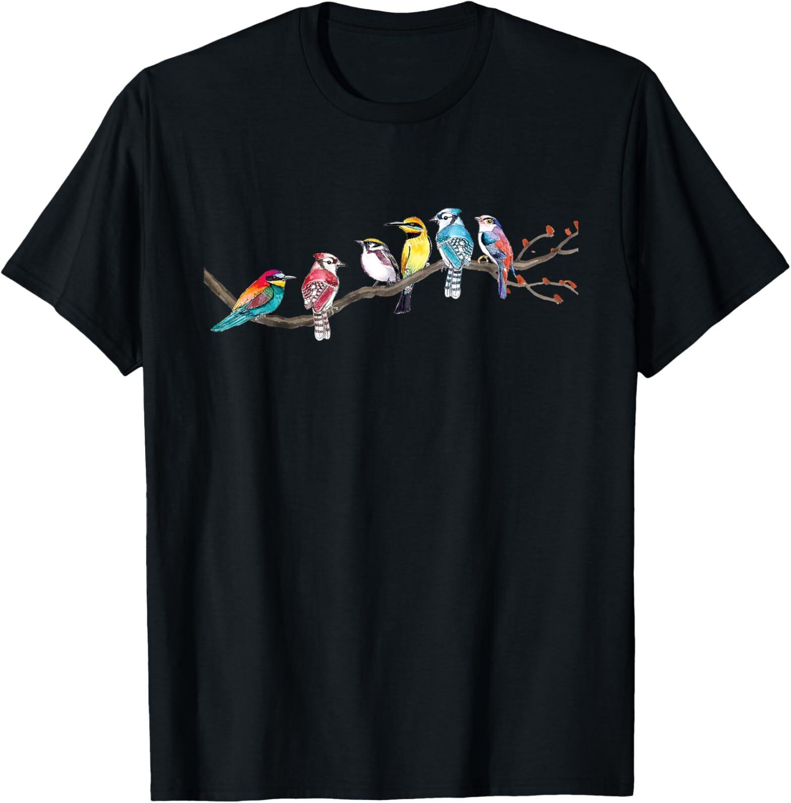 Birds On A Branch - Birding Bird Watching Bird Watcher T-Shirt Mens Womens Tees Top XL