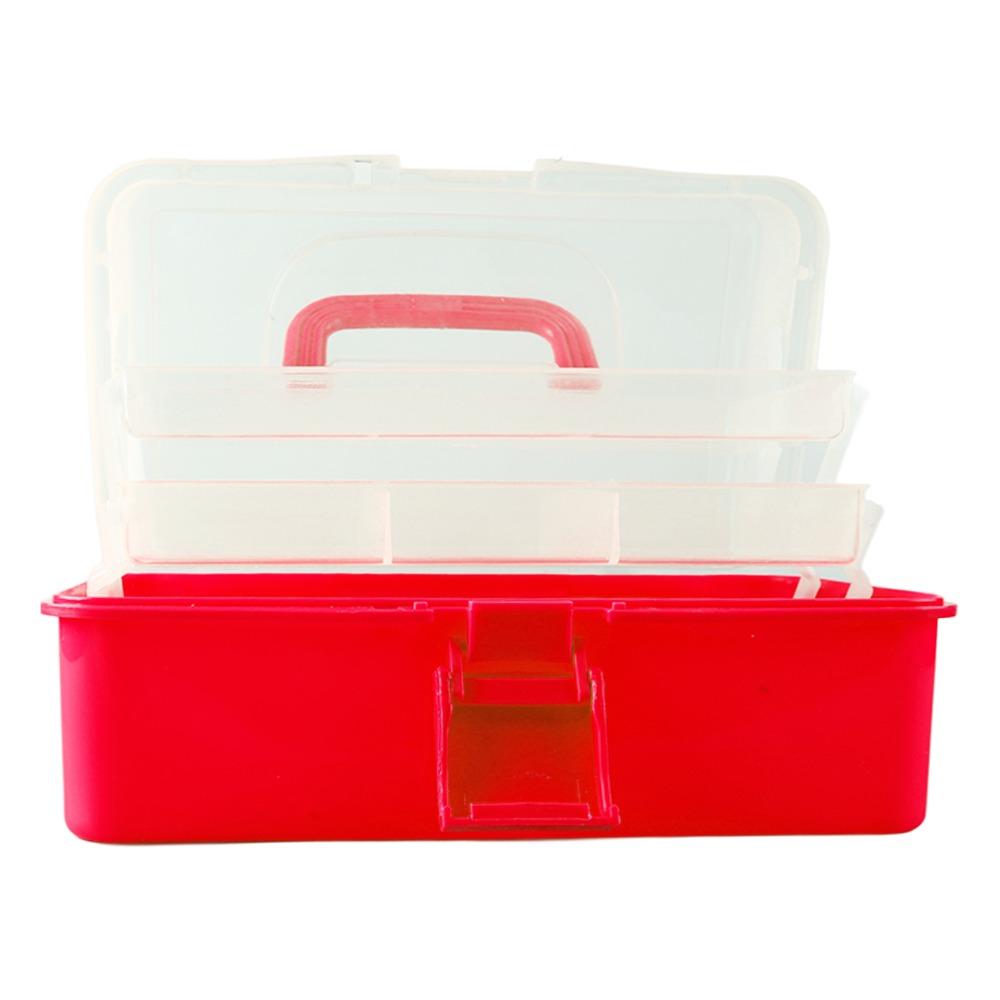 Folding Three Layer Storage Box Plastic Multipurpose Organizer Plastic Storage Box For Art Craft