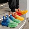 Fashion Men Fashion Trend Shoes Summer Mesh 2025 New Fly Weave Sports Casual Shoes Gradient Candy Color Design Outdoor Running Sneakers