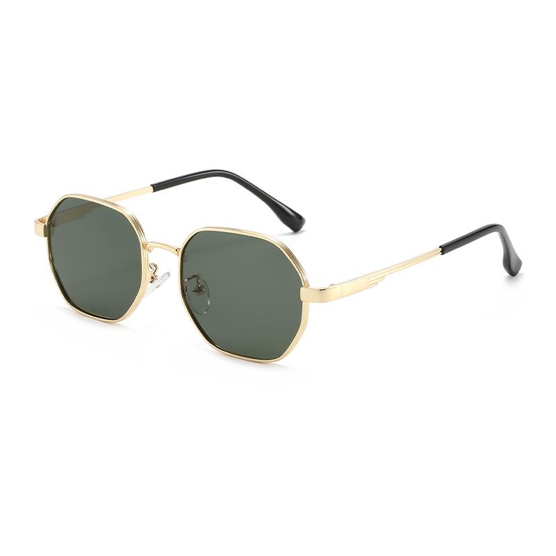 Men's and Women's Fashion Polygonal Frame Sunglasses Retro Sun Protection Sunglasses Trendy Outdoor Eyewear for Men and Women