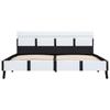 LED Platform Bed Frame in White Faux Leather 140x200 cm