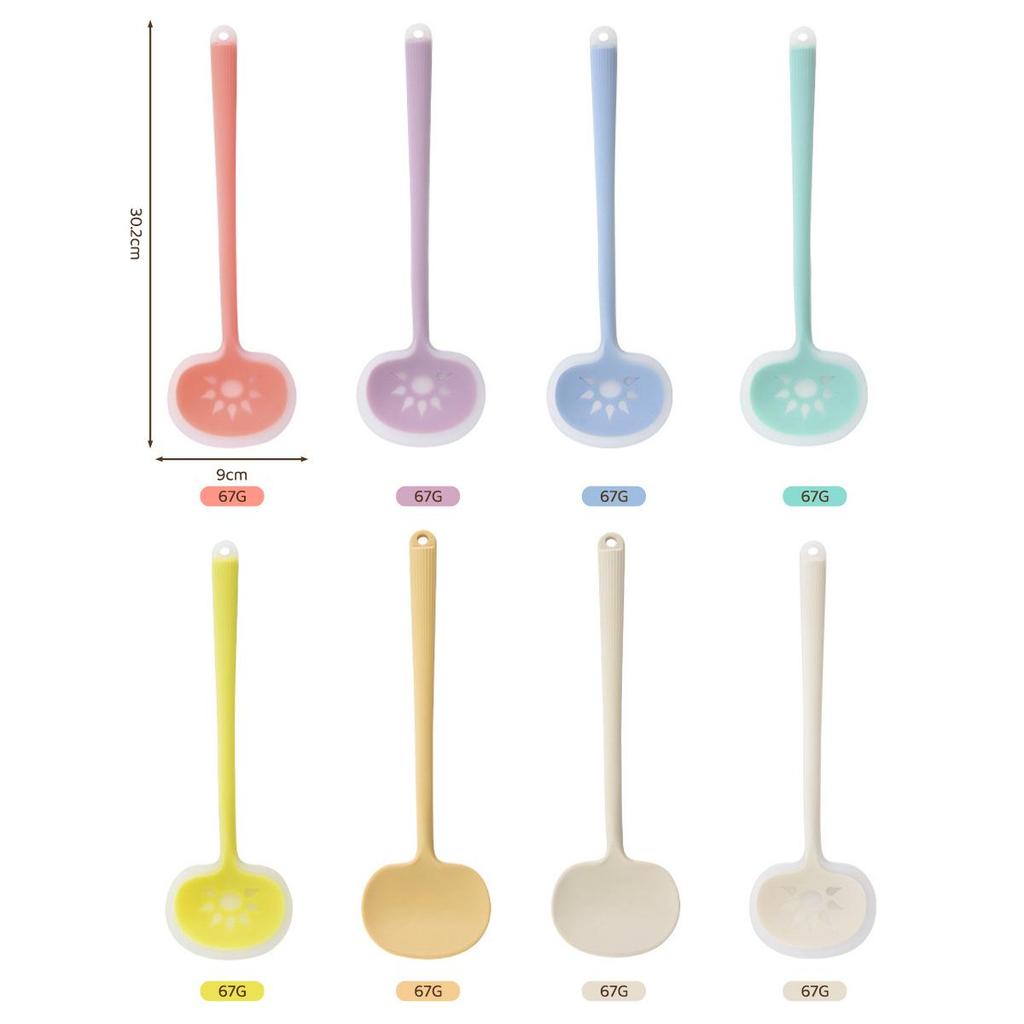 Long Handle High-Temperature Resistant Silicone Spatula for Non-stick Pans