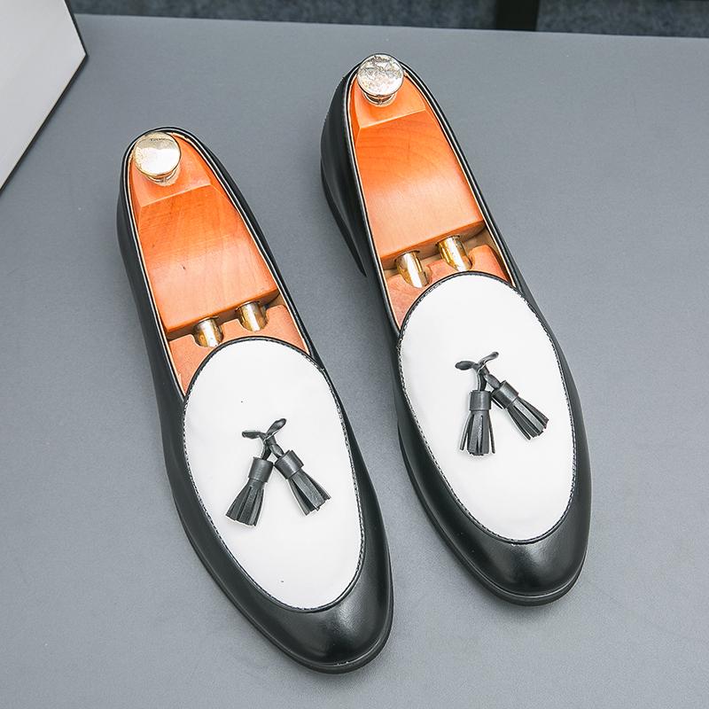 

Деловая обувь Модная повседневная обувь с кисточками Мужские роскошные кожаные мокасины Дышащие туфли-лодочки Мокасины Обувь для вождения 46 чёрный