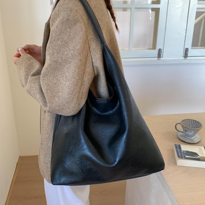 Retro Bag Women's Large-capacity New Summer Versatile Simple Shoulder Mother and Child Bag Commuter Tote Bag