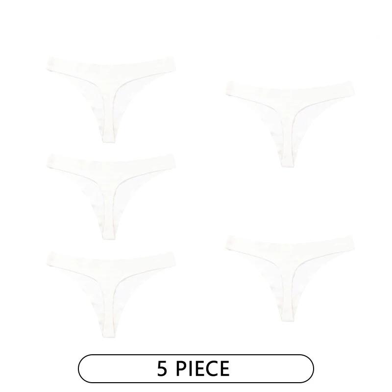 

5 шт./лот, женские сексуальные трусики с низкой талией, нижнее белье, однотонные соблазнительные женские стринги, бесшовные мягкие трусы S