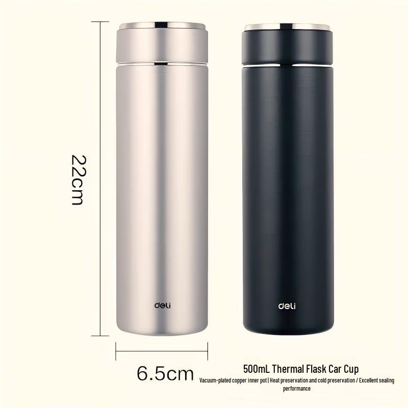 Deli 316L Stainless Steel Portable Vacuum Flask
