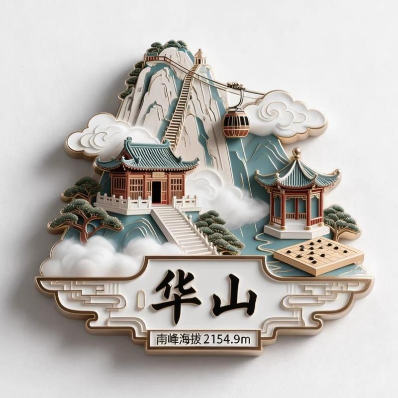 China Souvenirs Beijing Metal Fridge Magnets Shanghai Lijiang Shangri-La Shenyang Huashan Jingdezhen Guilin Fridge Stickers