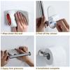 Adhesive Paper Towel Holder Toilet Roll Paper Holder Bathroom Punch-Free Roll Paper Holder Stainless Steel Black Gold Roll Rack
