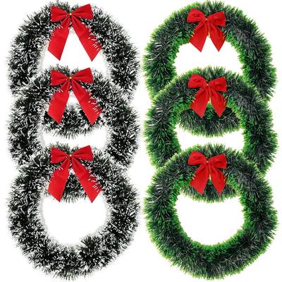 Christmas Wreath Xmas Tree DIY Garlands Vine Rings Rattans Door Wall Hanging Pendant Ornaments New Year Festive Party Decoration