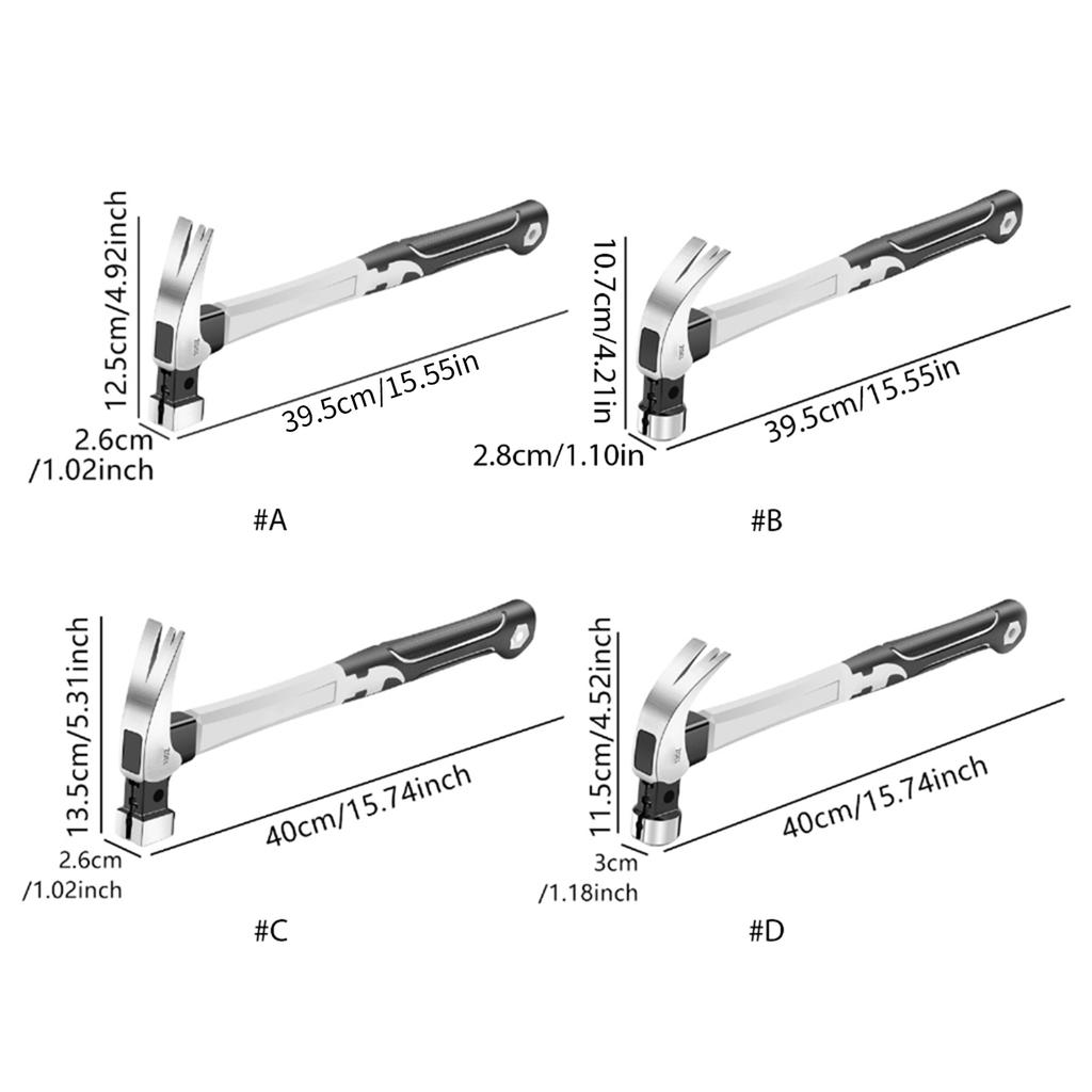 Reinforced Safety Claw Hammer Rusts Resistant Steel Construction Secure Nail Gripping System For Workshops Use Tool