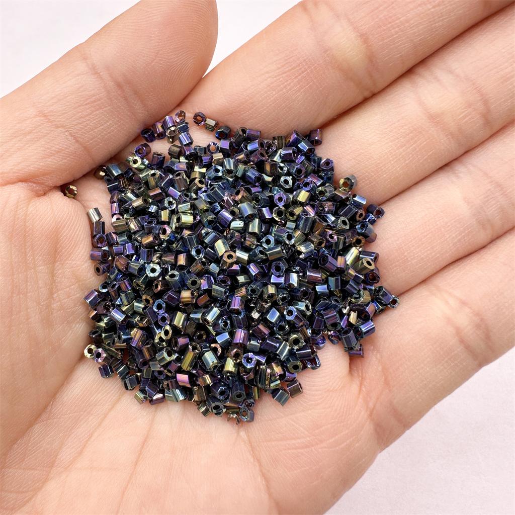 1000Pcs 2mm Bead Bracelet Beading Chain Beads Glass Tube