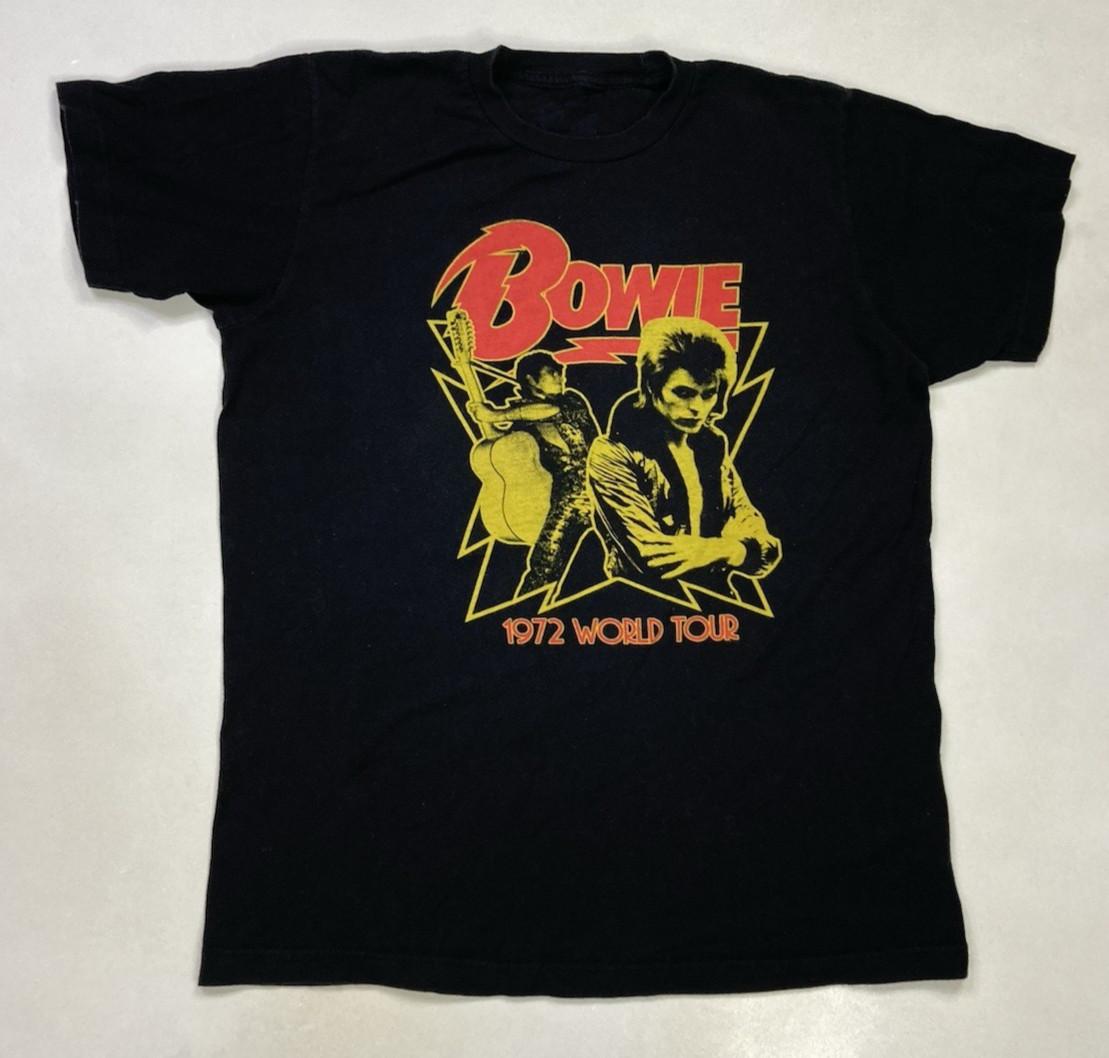 David Bowie 1972 World Tour Graphic T-shirt Men Medium Black Music Retro S