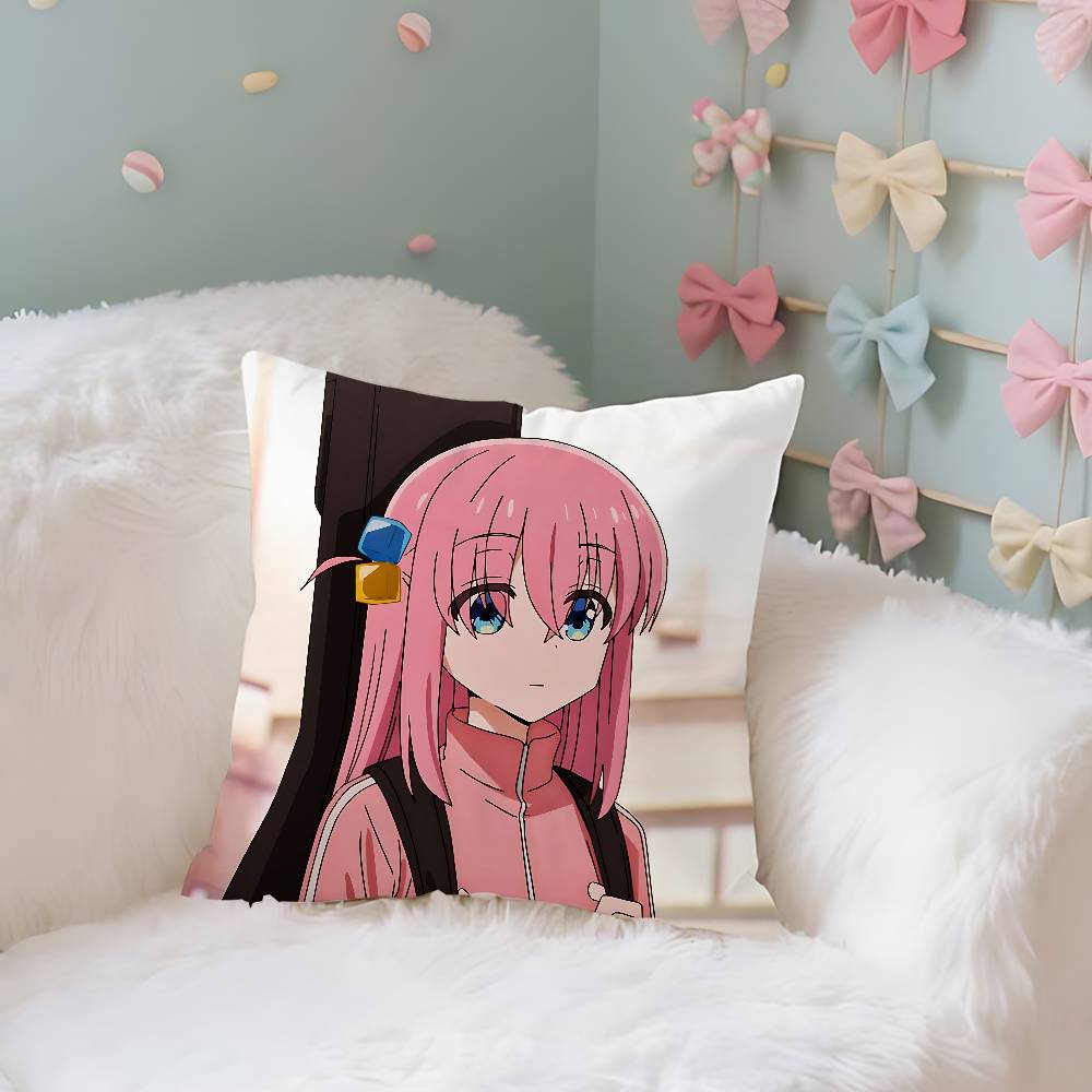 Cute Bbocchi The Rock BocchiS Kawaii Case Plush Fabric Soft Pillowcase Double Sided Print Cushion Cover Household Gifts