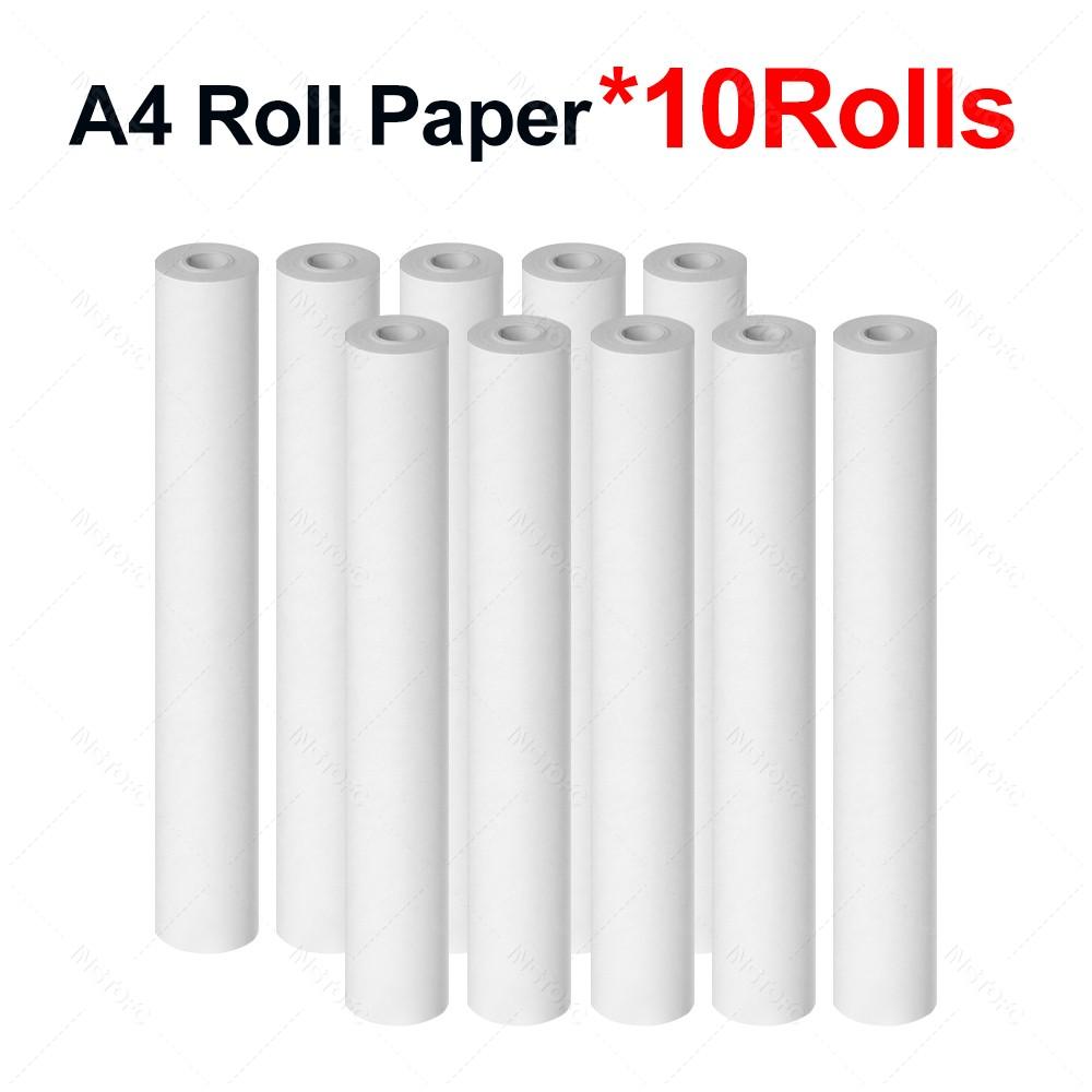 A4 Thermal Paper Rolls 210*30mm&Protective Case Anti Falling Carry Bag with Zipper for A40 Wireless Bluetooth Portable Printer
