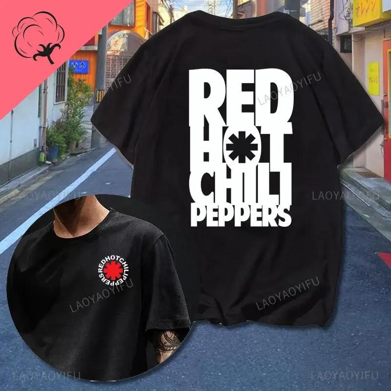 Camiseta para Hombre Red Hot Chili Peppers Estampada Camisetas de Algodón de Dibujos Animados para Hombre Moda de Verano Camisetas de Manga Corta Camiseta Hipster Harajuku
