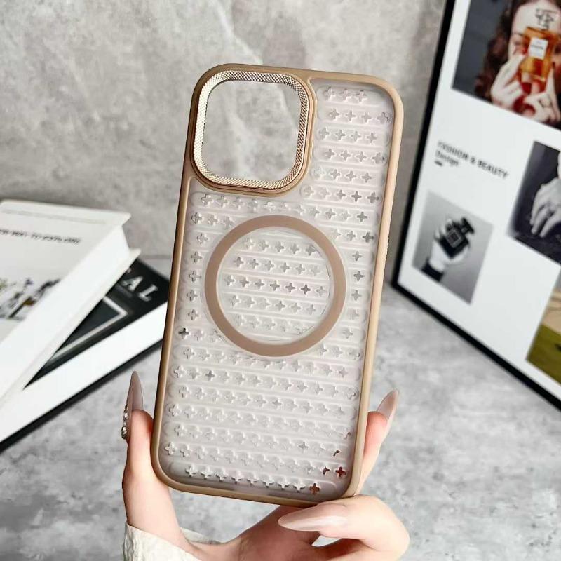 Magnetische Luxus-Eis-Haut Wärmeableitung Stoßfeste Hülle Für iPhone 17 16 15 14 13 12 Pro Max Für Magsafe Kabelloses Lade Cover