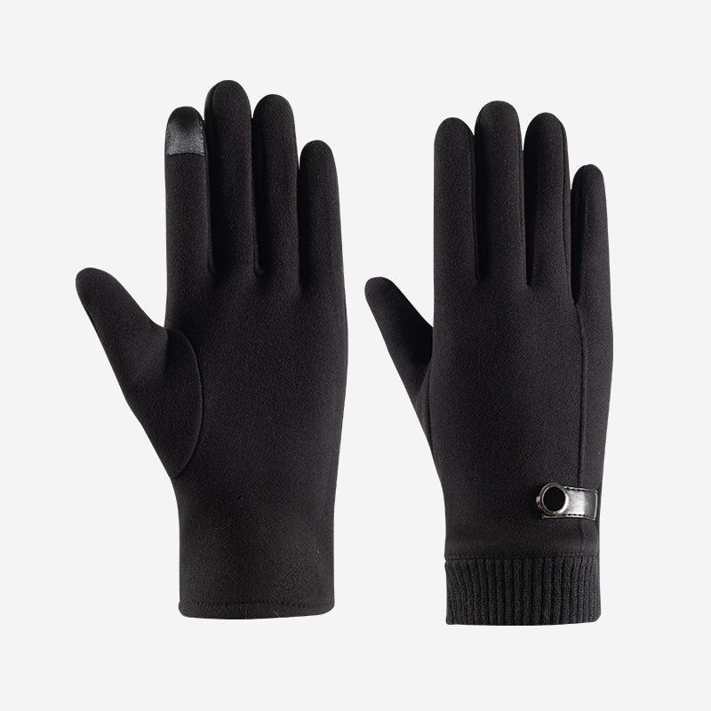 Men's Winter Windproof Cycling Gloves with Touchscreen Compatibility and Velvet Cuff