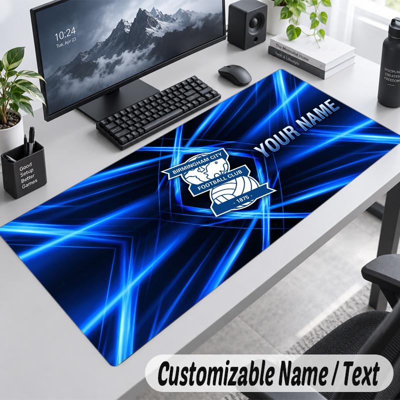 Birmingham City Personalized Large Mouse Pad Custom Name Text Extended Desk Mat Gaming Mousepad