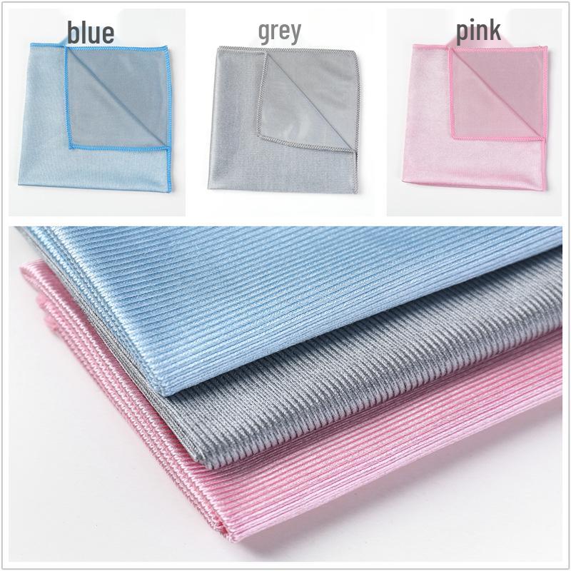 Microfiber Lint-Free Glass Cleaning Cloth for Mirrors and Wine Glasses