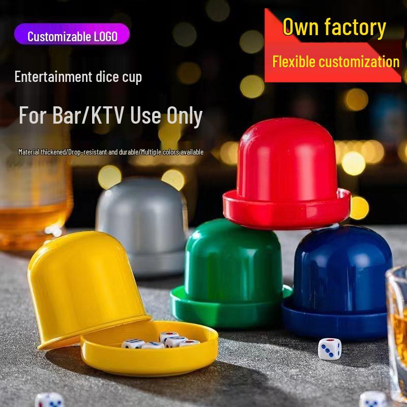 Colorful Dice Cups with Shaker and Blister Packaging for Convenience Stores and Supermarkets