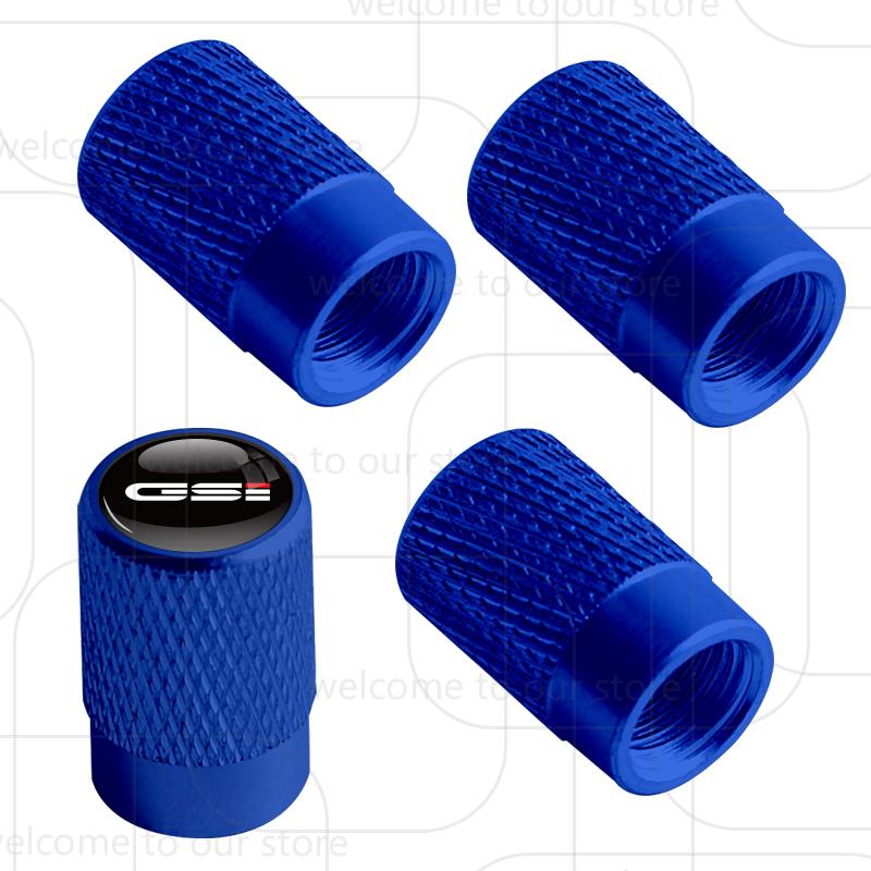 4Pcs Car Tire Valve GSI Emblem For Opel Mokka Insignia Corsa Antara OPC VXR8 Astra Aluminum Air Port Stem Cover Caps Dust Covers