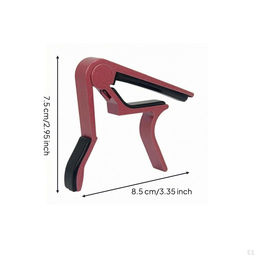 Guitar Capo Padded Hinged Music Accessory Black