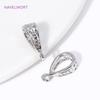 Fashion 18K Gold Plated Brass Droplet Shape Pendant Bail Connector For Jewellery Making Supplies DIY Necklace Making Accessories