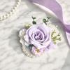 Yousheng Purple Wedding Boutonniere, Artificial Silk Flower Lapel Pin for Groom Bride Parents, Romantic Wrist Corsage for Bridal