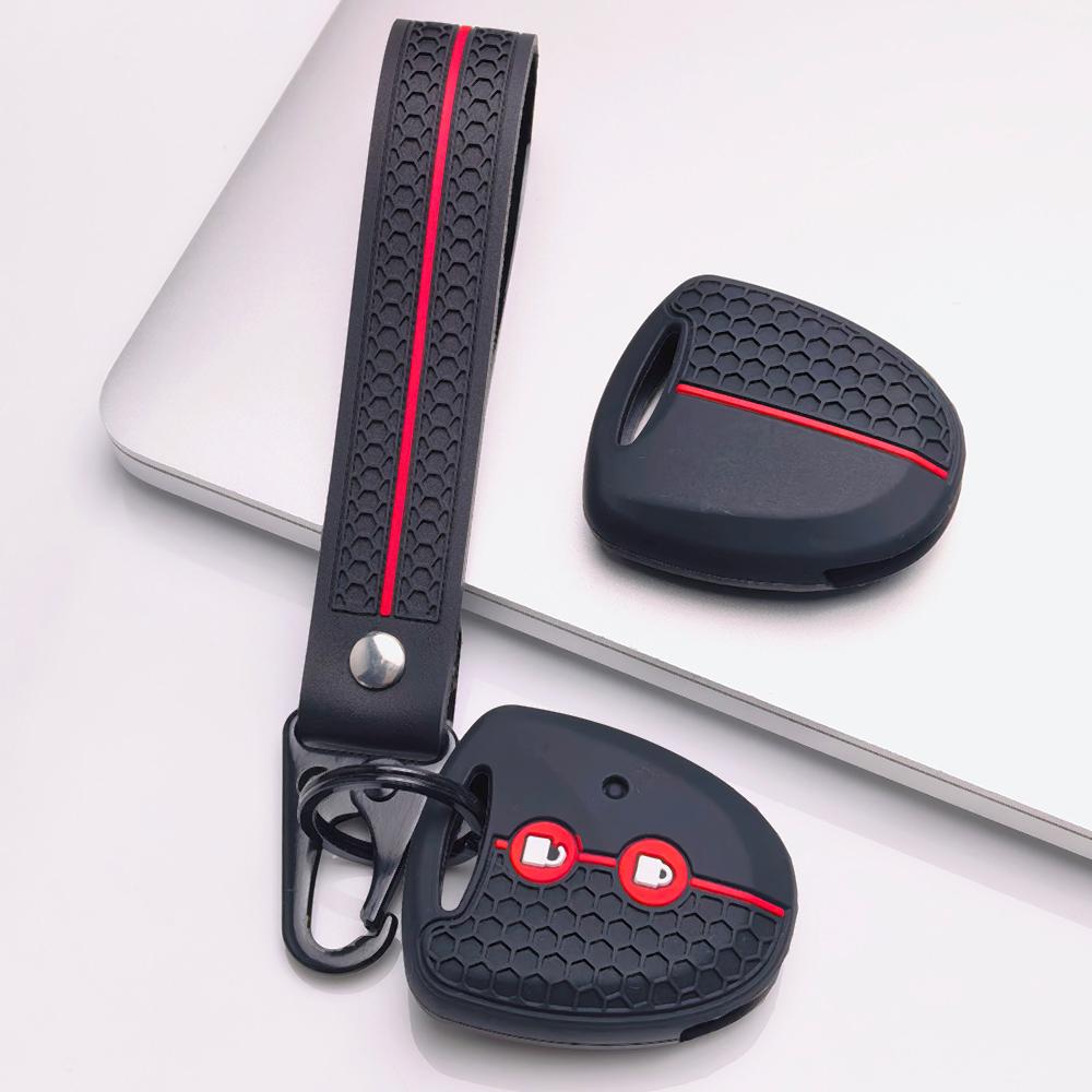 Key Fob Cover for Toyota Grand New Avanza Xenia PERODUA Alza Myvi Axia with Keychain Anti-Scratch Guard Shockproof Protection Soft Grip Texture
