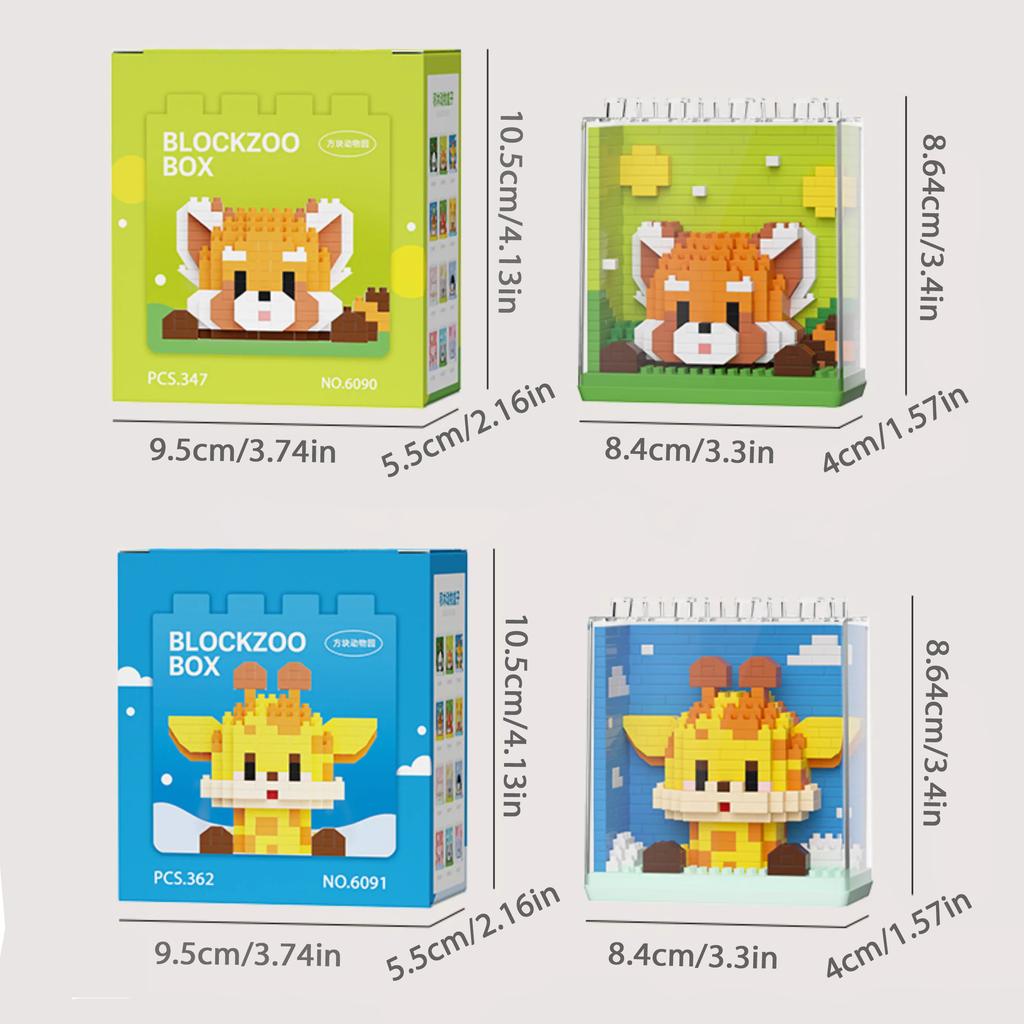 Non-Toxic Cute Animal Micro Panda Model Building Block Kids Mini Pets With Display Box City Cartoon Animal Diamond Bricks Toys