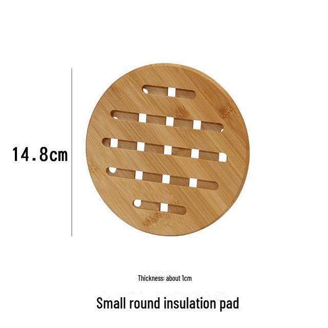 Covorașe izolate antiderapante din bambus: Suporturi pahare rotunde și groase din lemn, pentru masă, hotel și uz casnic.