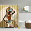 Abstract African Shower Curtain Prints Fabric Polyester Curtains For Bathroom Waterproof Bath Curtain Hooks Decoration