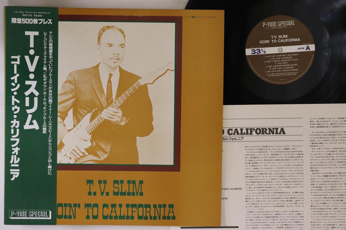 

LP Record T.V. SLIM Goin To California PLP710 PVINE SPECIAL 1979 Japan Obi Blues Used