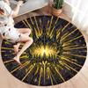 Vortex Crossing Gate Round Area Rug,Carpet Rug for Living Room Bedroom Sofa Playroom Decor,Non-slip Floor Mat