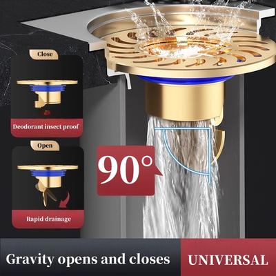 All-copper Floor Drain Shower Floor Drain Stopper Insectproof Anti-odor Deodorization for Kitchen Bathroom Toilet Sewer