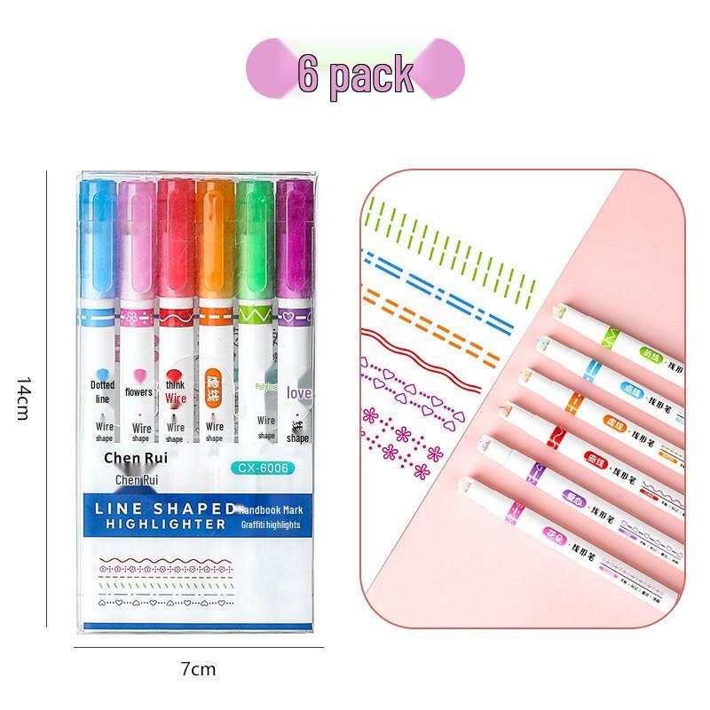 Kreativer blütenförmiger Kurvenmarker - Schnelltrocknender Textmarker für Studenten