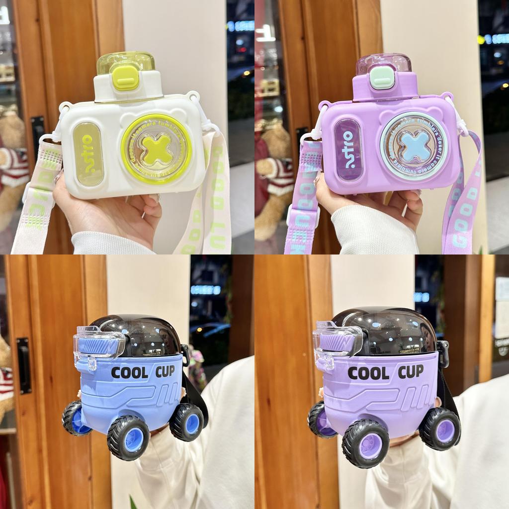 Kids Camera Water Bottle With High Temperature Resistant Plastic And Cute Cartoon Design For Outdoor Play And School