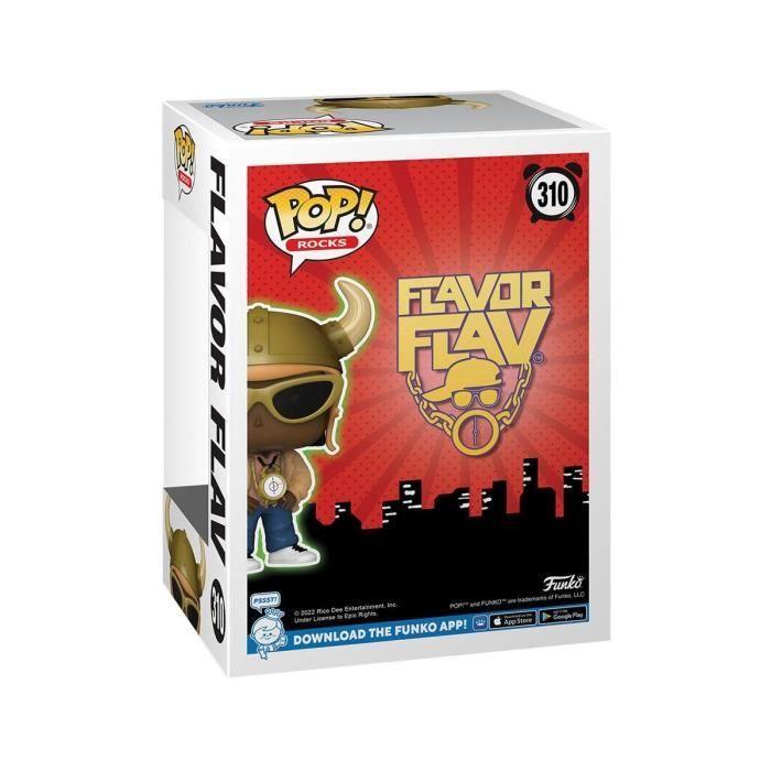 Figurine POP! Flavor Flav 9 cm - FUNKO - Modèle Flavor Flav - Blanc - Mixte - Adulte